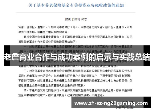 老詹商业合作与成功案例的启示与实践总结